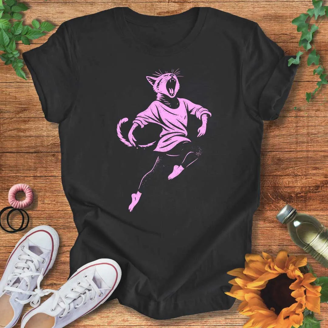 Theatre Cat In Pink T-Shirt
