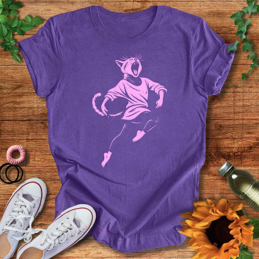 Theatre Cat In Pink T-Shirt